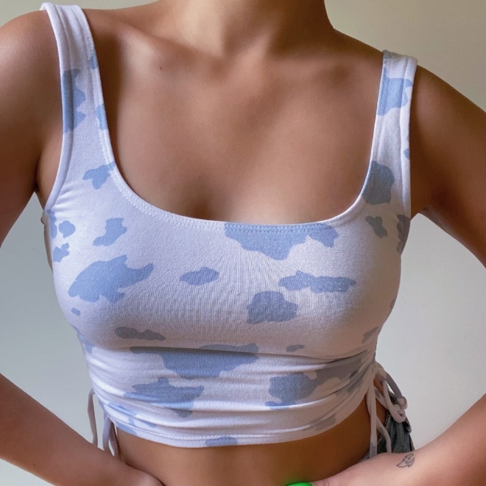 Cow printed crop top - Picture 2 of 3